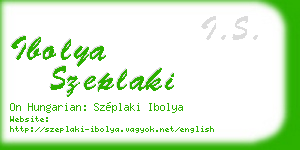 ibolya szeplaki business card